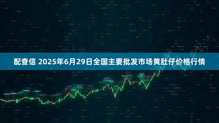 配查信 2025年6月29日全国主要批发市场黄肚仔价格行情