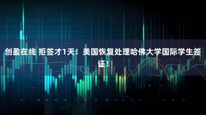 创盈在线 拒签才1天！美国恢复处理哈佛大学国际学生签证！